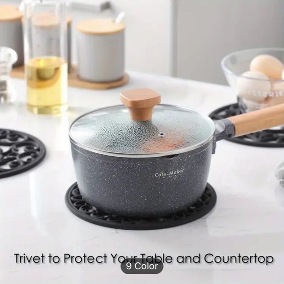 Silicone Trivets for Hot Dishes, 3 Pack Flexible & Durable Non-Slip Mats. New - Picture 4 of 8